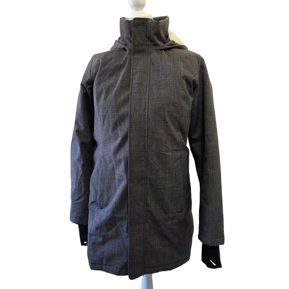 All In Motion Gray Warm Winter Jacket Woman's Size Medium Faux Fur Lining